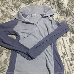 Columbia Two-Tone Blue Cowl Neck Sweater